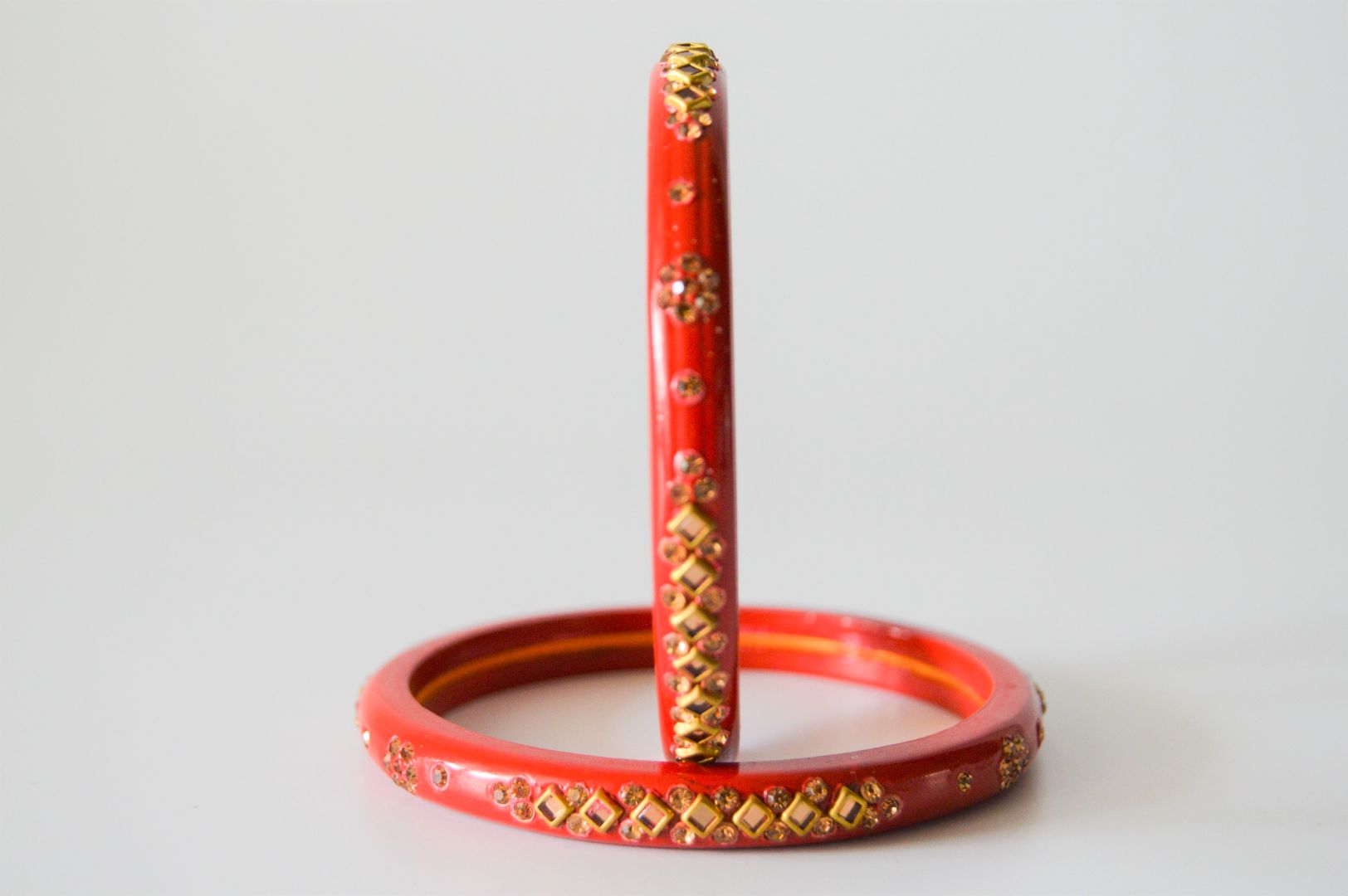 Casual Lac Bangles For Women Red