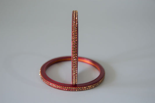 From India's Rajasthani Handmade Glossy Lac Bangles for Women Maroon