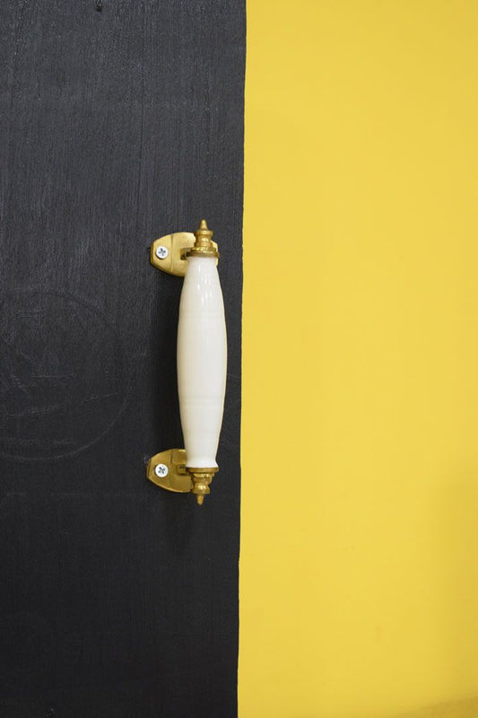 Hand Painted Plain White Ceramic Handle