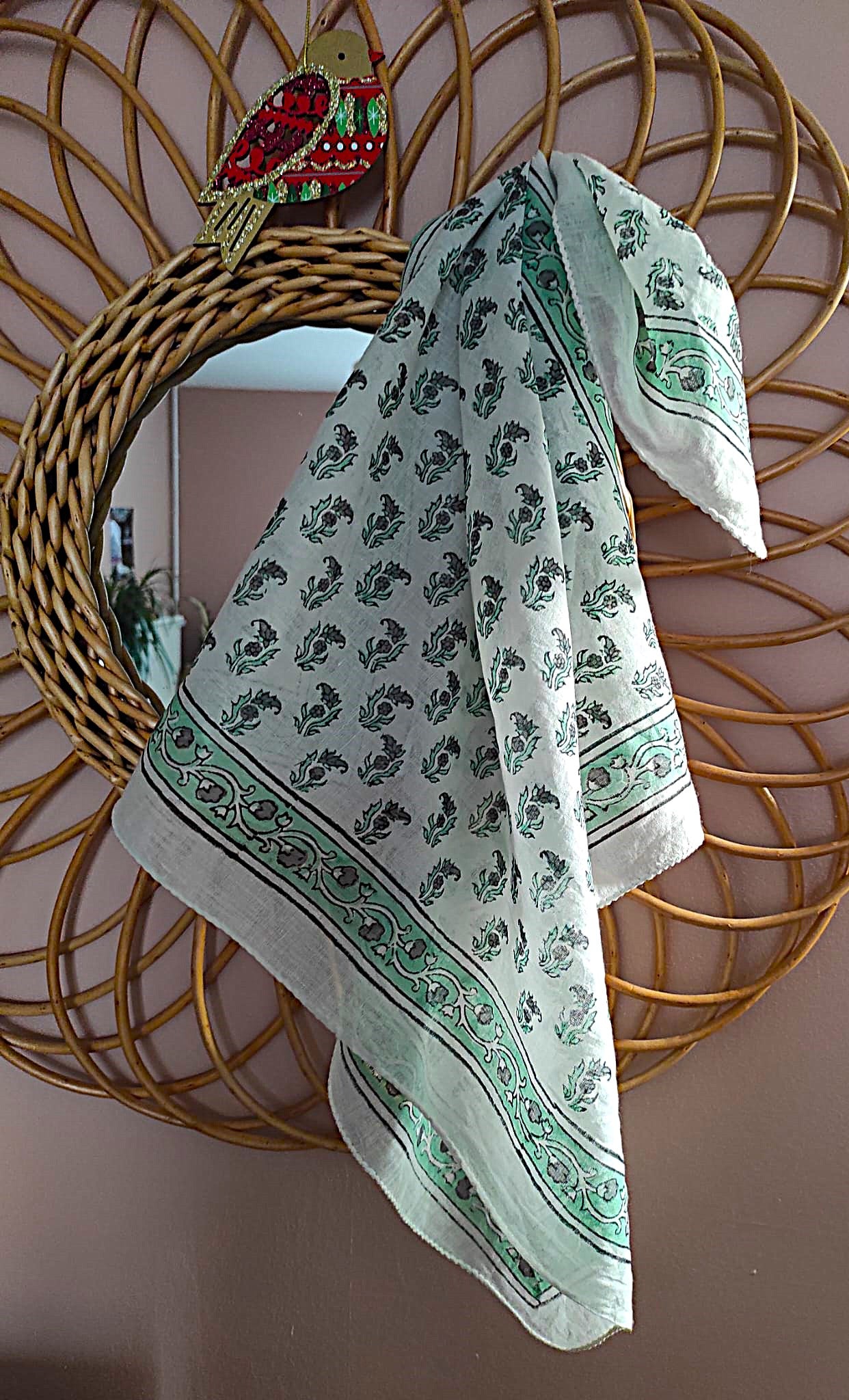 Foulard Bandana coton Block print- GOA