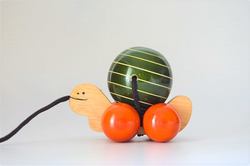 Snail Pull Along Toy - Channapatna Wooden Toy